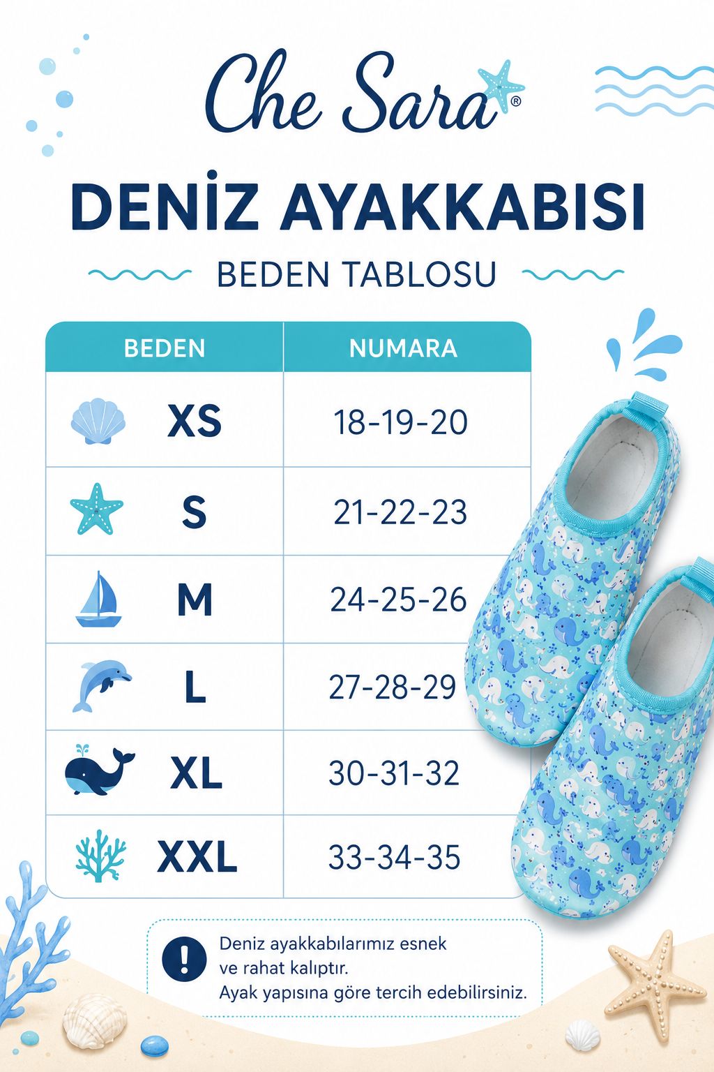 Kaydırmaz Bebek Cocuk Deniz Ayakkabısı Havuz ve Plaj Kullanımına Uygun Esnek Baskılı Aqua Ayakkabı